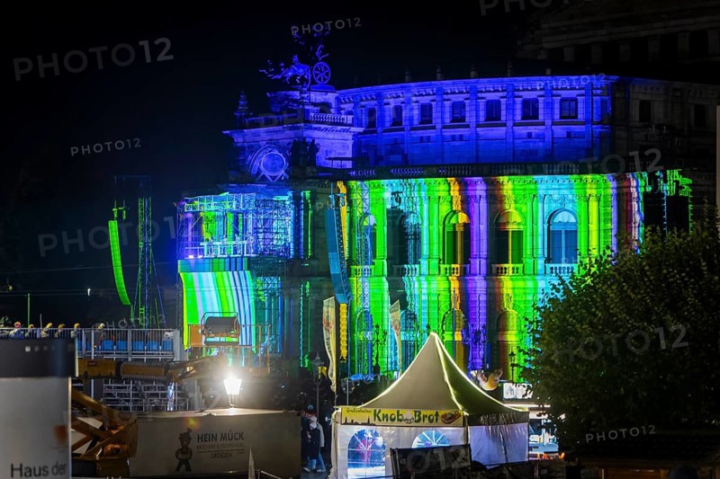 Only concert in Germany in 2024 in front of the Semperoper in Dresden. The legendary techno and electro pioneers power plant are playing a single concert in Germany this year, power plant Konzert Dresden, Dresden, Saxony, Germany, Europe