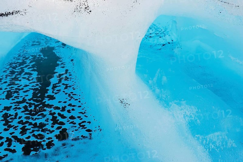 Tunnel in the ice, Fox Glacier, Westland National Park, South West New Zealand World Heritage Site, Southern Alps, West Coast, South Island New Zealand, February 2007
