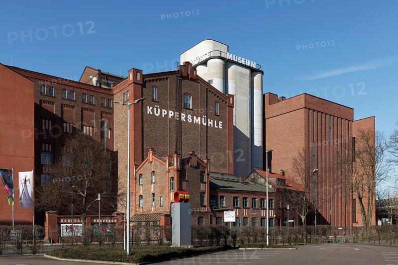 Küppersmühle Museum of Modern Art, MKM, former flour mill, Duisburg inner harbour, Duisburg, North Rhine-Westphalia, Germany, Europe