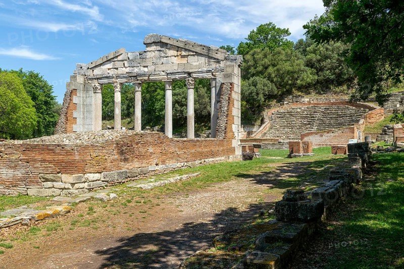 Monument of Agonothetes or Bouleuterion, Roman 2nd century AD, Apollonia Archaeological Park, Pojan, Albania, Europe