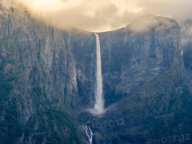 Waterfall Mardalsfossen, one of the highest norwegian waterfalls Norway