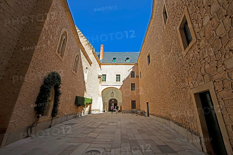 Courtyard of the Alcazar or castle of Segovia, province of Segovia, Castile and Leon, Spain, Europe