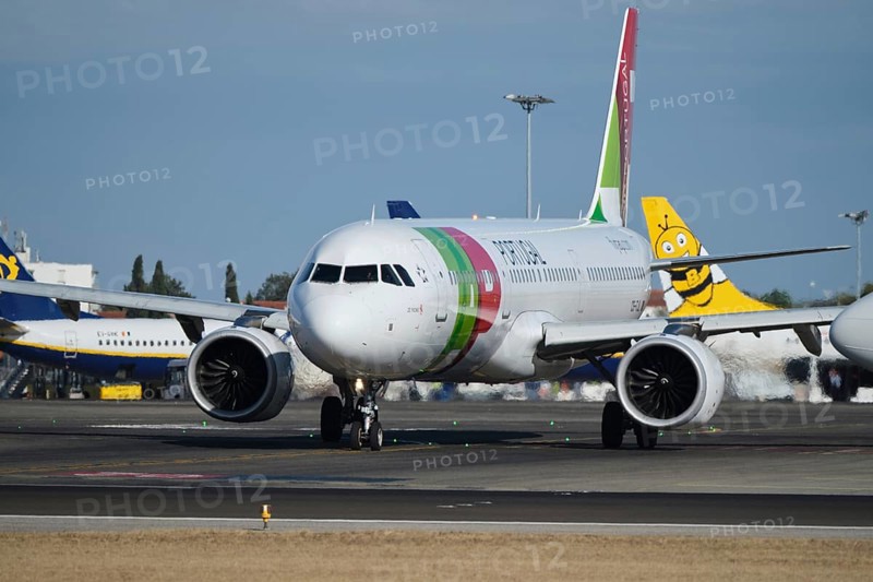 Lisbon, Portugal - September 2, 2023: TAP Portugal Airbus A321-251N passenger plane taxi on runway in Humberto Delgado Airport in Lisbon