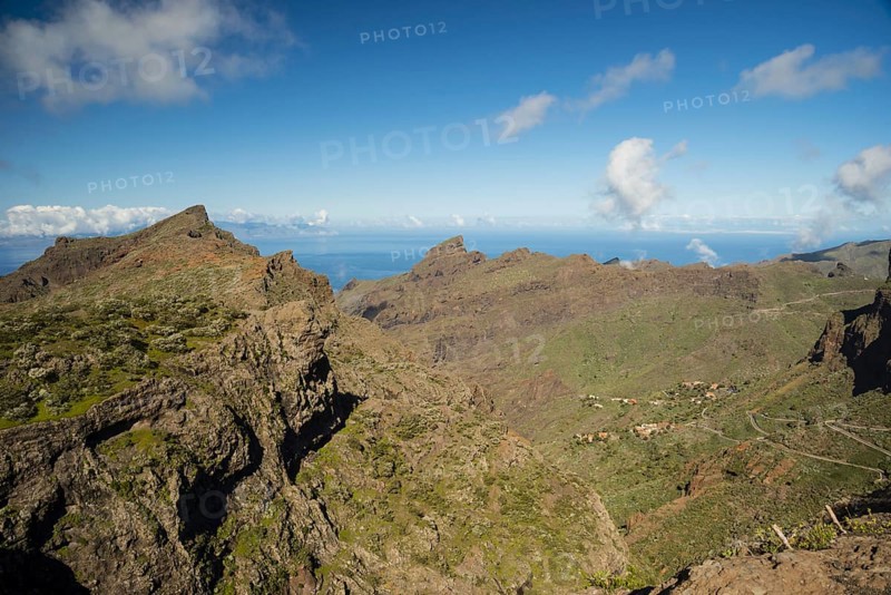 Rock formation, volcanic rock, Masca Gorge, Barranco de Masca, Teno Mountains, Tenerife, Canary Islands, Spain, Europe