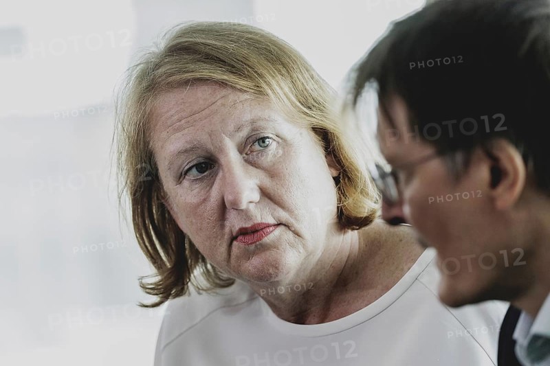 (R-L) Karl Lauterbach (SPD), Federal Minister of Health, and Lisa Paus (Alliance 90/The Greens), Federal Minister for Family Affairs, Senior Citizens, Women and Youth, recorded during the weekly cabinet meeting in Berlin, 21/08/2024