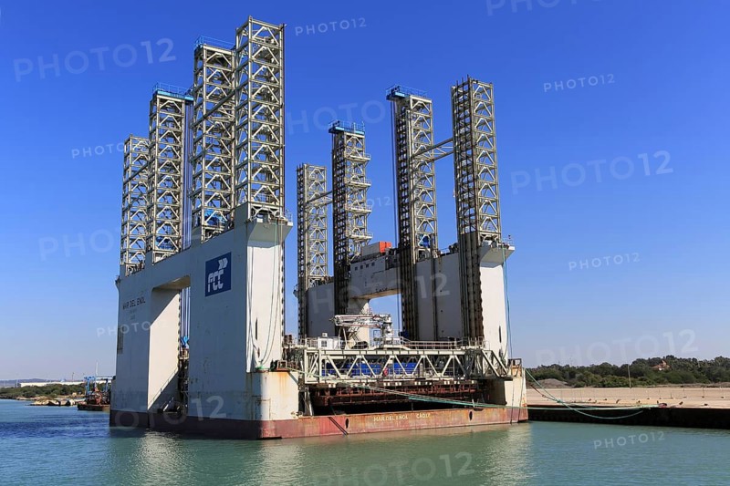 Floating dock Mar del Enol in the port area of Puerto de Santa de Maria, Cadiz province, Spain, Europe
