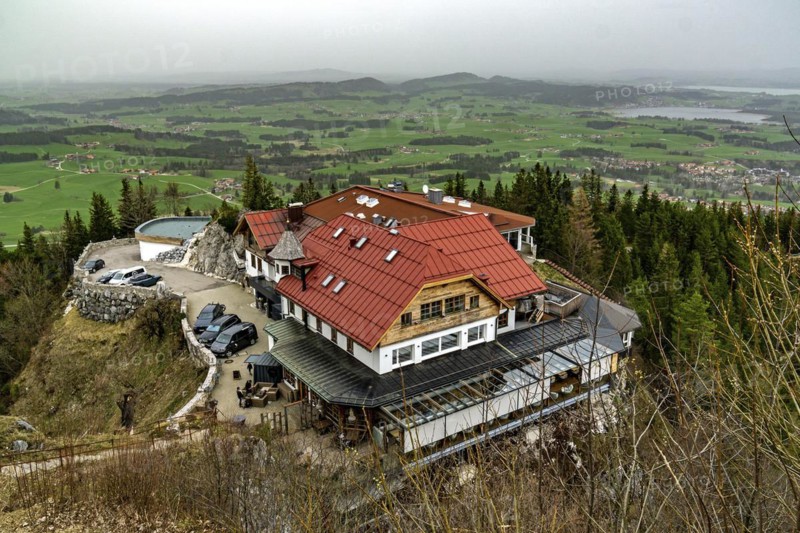 Boutique Hotel Blaue Burg in the Allgäu below the Falkenstein castle ruins, Pronten, Ostallgäu, Bavaria, Germany, Europe