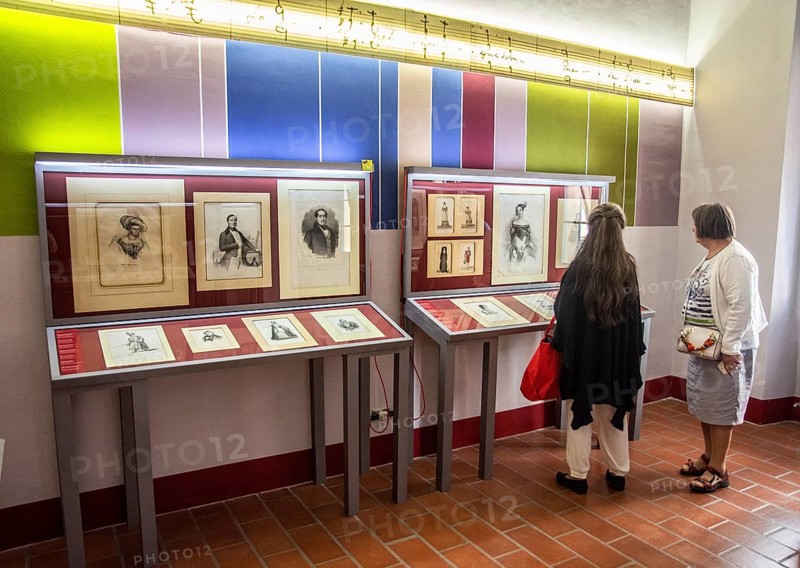Interior in Casa Rossini, home and birthplace of Gioachino Rossini, Pesaro, Marche Region, Italy, Europe