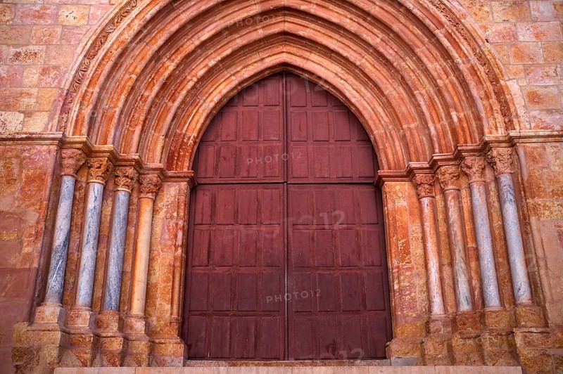 Silves, entrance portal, cathedral, Sé Catedral de Silves, Algarve, Portugal, Europe