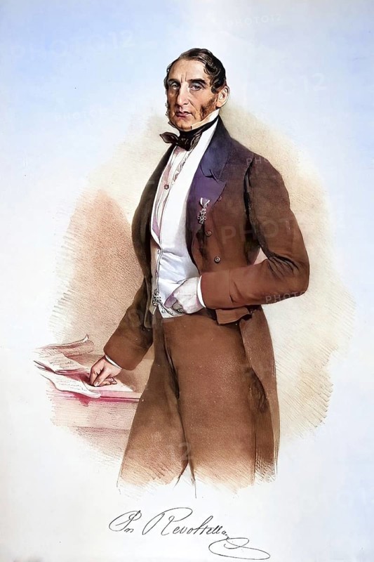 Baron Pasquale Revoltella (born 16 June 1795 in Venice, died 8 September 1869 in Trieste) was a banker and entrepreneur in Trieste, Historical, digitally restored reproduction from a 19th century original, Record date not stated