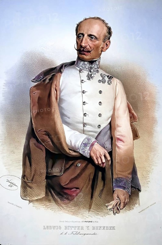 Ludwig August Ritter von Benedek (Hungarian: Lovag Benedek Lajos) (born 14 July 1804 in Ödenburg, Hungary: died 27 April 1881 in Graz) was an Austrian field commander of Hungarian nationality. He commanded the imperial army at the Battle of Königgrätz in 1866, Historical, digitally restored reproduction from a 19th century original, Record date not stated