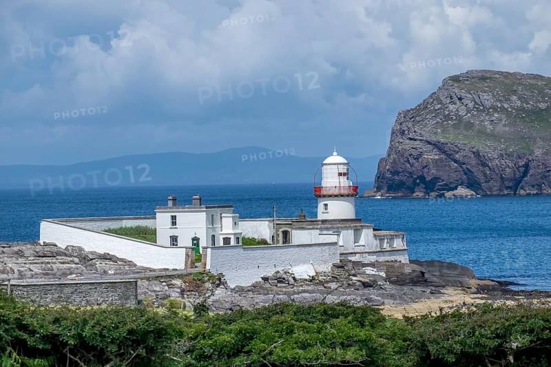Lighthouse at Cromwell Point, Valentia Island, County Kerry, Ireland, Europe