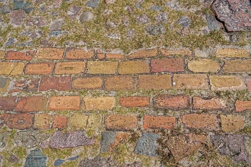 Old pavement, inner courtyard, museum, Darßer Ort, Born a. Darß, Mecklenburg-Vorpommern, Germany, Europe