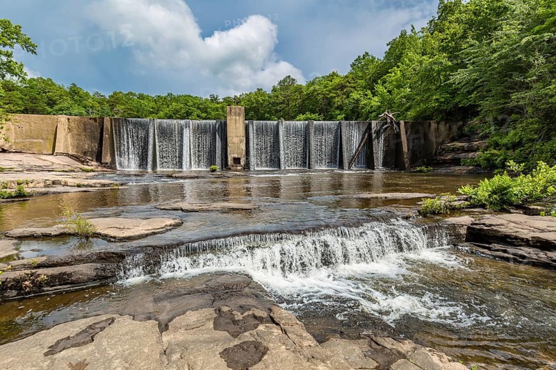 A. A. Miller dam on the Little River at Desoto State park near Mentone, Alabama