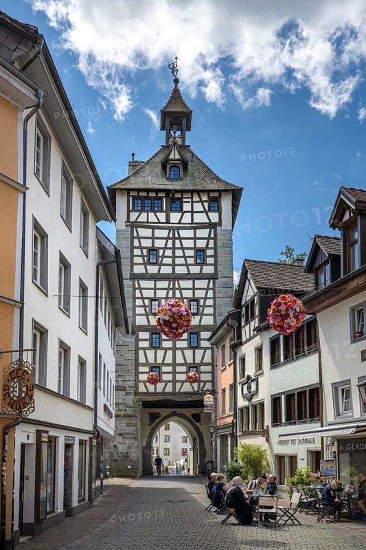The Schnetztor, historic city gate in Hussenstraße in the old town centre of Constance, Constance district, Baden-Württemberg, Germany, Europe
