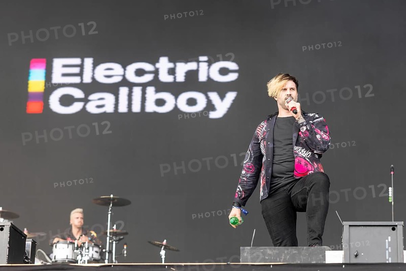 Adenau, Germany, 8 June 2024: Electric Callboy (Nico Sallach, vocals) play at Rock am Ring. The festival takes place at the Nürburgring race track near the town of Adenau from 7 to 9 June 2024, Europe