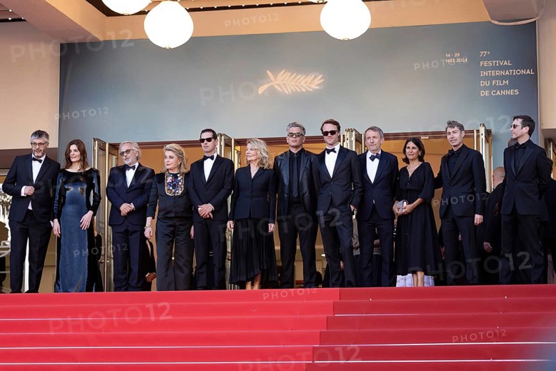 Cannes, France, 21 May 2024: Christophe Honoré, Chiara Mastroianni, Fabrice Luchini, Catherine Deneuve, Melvil Poupaud, Nicole Garcia, Benjamin Biolay, Hugh Skinner, Philippe Martin, Alexandra Henochsberg and David Thion at the premiere of Marcello Mio on the red carpet of the Palais des Festivals during the 77th Cannes International Film Festival. The 77th Cannes International Film Festival will take place from 14 to 25 May 2024, Europe
