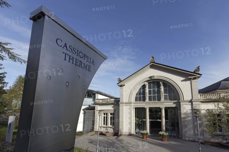 Margrave Spa Cassiopeia Therme, neoclassical building, spa town Badenweiler, Black Forest, Markgräflerland, Baden-Württemberg, Germany, Europe