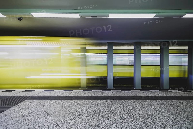 The underground line 7 runs at Bismarckstraße in Charlottenburg in Berlin, 27 February 2024. Berliner Verkehrsbetriebe (BVG) have announced strikes for Thursday and Friday