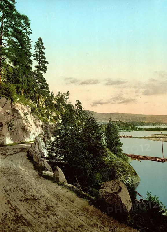 View of Lake Hitterdals, Notodden, Telemark, Norway, c. 1895, Historic, digitally restored reproduction from a 19th century original, Record date not stated, Europe
