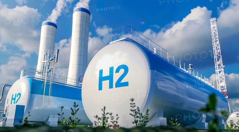Hydrogen project pipeline bringing clean green ecologic energy, AI generated