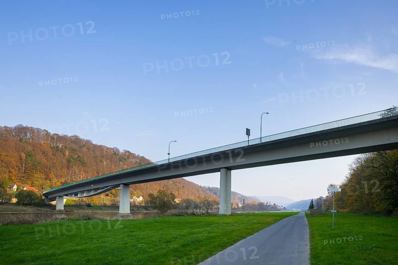 The Elbe bridge in Bad Schandau (B 172) is closed to all traffic with immediate effect. This measure follows a recent special inspection and the resulting inspection report. The bridge must be closed immediately due to longitudinal cracks in the lower span and the associated risk to its load-bearing capacity. The bridge will remain fully closed to all traffic until further notice, but at least until the end of 2024., Elbe bridge in Bad Schandau, Bad Schandau, Saxony, Germany, Europe
