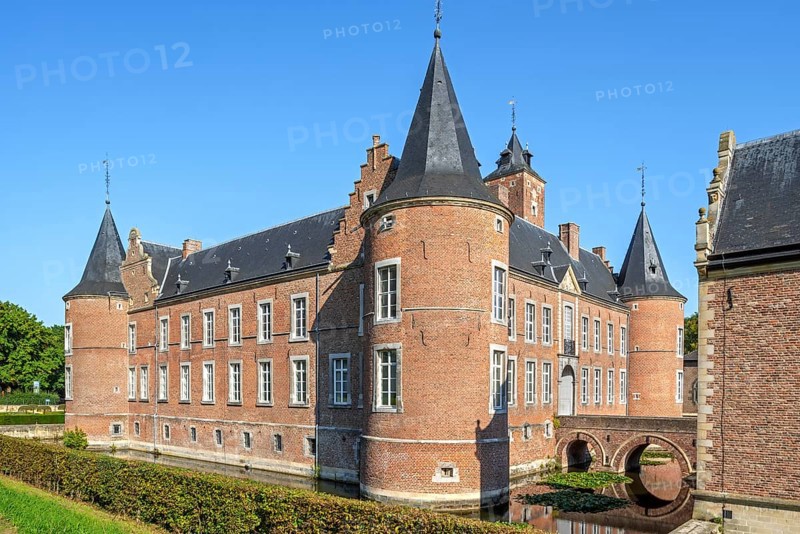 Commandery of Alden Biesen, 16th-century moated castle at Rijkhoven, Bilzen, province of Limburg, Flanders, Belgium, Europe