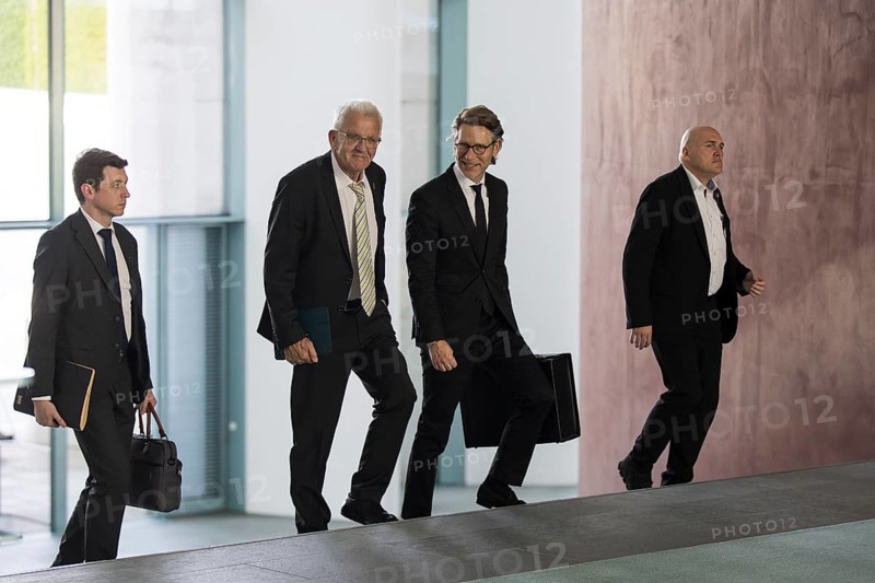 Winfried Kretschmann (Minister President of Baden-Württemberg) in front of the consultations at the Minister Presidents' Conference with the heads of government of the federal states at the Federal Chancellery, Berlin, 20 June 2024