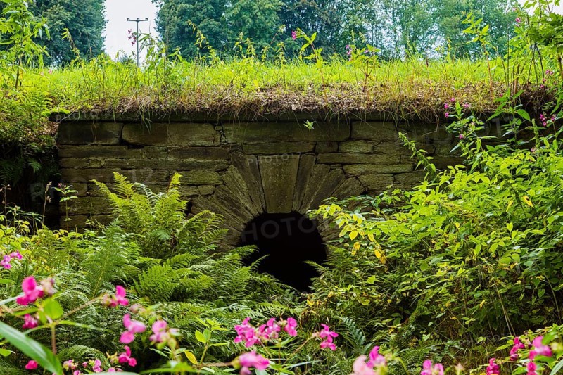 Mouth hole, Drei Fürsten Stolln, Halsbrücke, Halsbrücke, Saxony, Germany, Europe