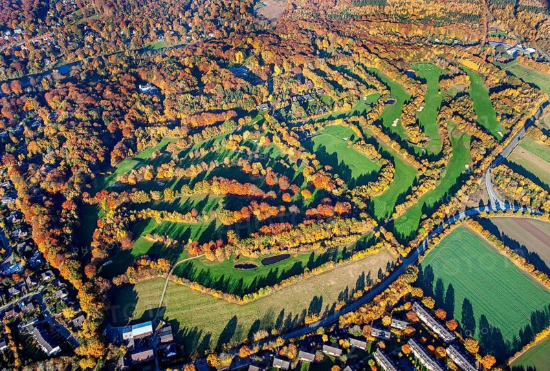 Wentorf-Reinbeker Golf Club, 18 hole, golf course, Sachsenwaldes, golf, sport, forest, autumn, tree, aerial view, Schleswig-Holstein