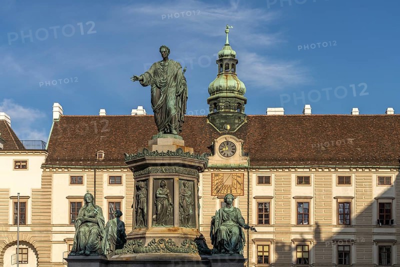 The Emperor Franz Monument on Inner Burgplatz / In the castle of the Hofburg Imperial Palace in Vienna, Austria, Europe