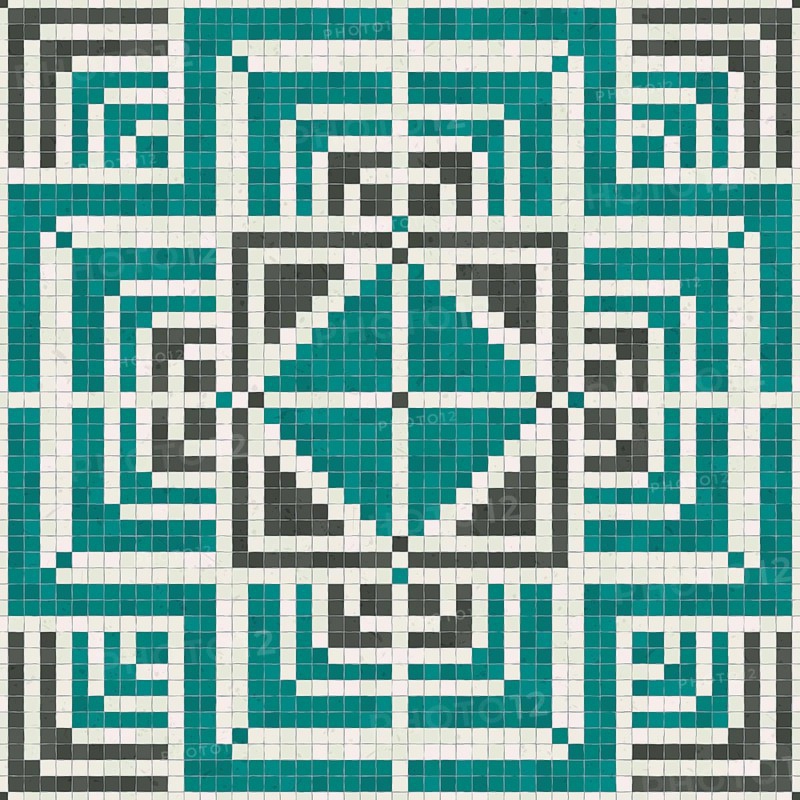 Mosaic tiles background, seamless vector pattern