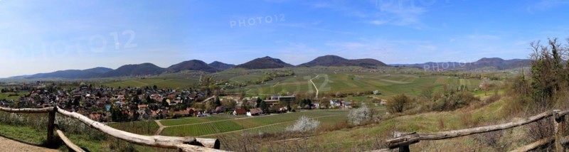 View of the Palatinate Forest from the small Kalmit (Ilbesheim near Landau)