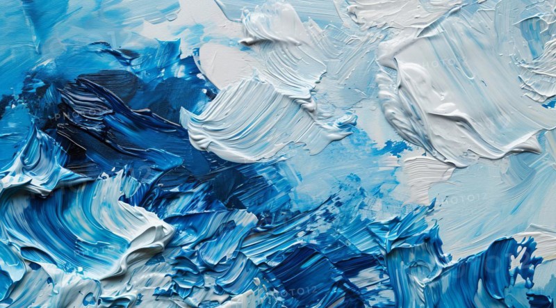 Abstract, painted paint brushes from the oil painting artwork, AI generated