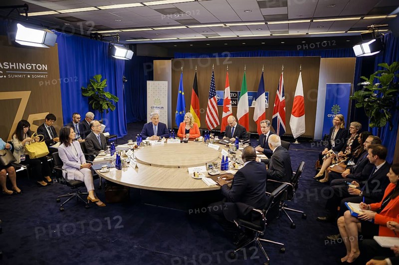 Annalena Bärbock (Alliance 90/The Greens), Federal Foreign Minister, takes part in a meeting of the foreign ministers of the G7 countries during the NATO summit in Washington. Washington, 11 July 2024