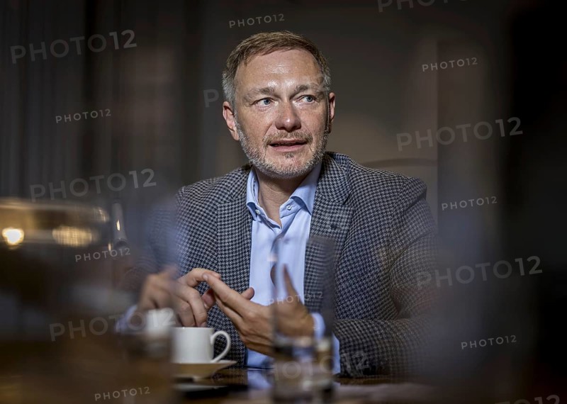 Christian Lindner (FDP), Federal Minister of Finance, recorded during an interview in his office at the Federal Ministry of Finance