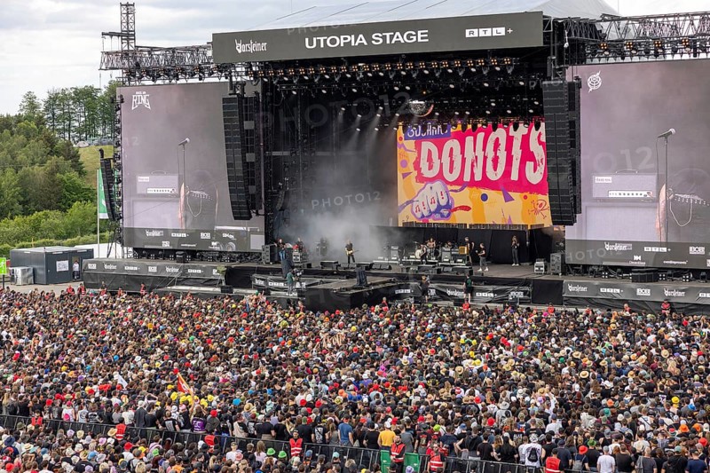 Adenau, Germany, 8 June 2024: Donots play at Rock am Ring. The festival takes place at the Nürburgring race track near the town of Adenau from 7 to 9 June 2024, Europe