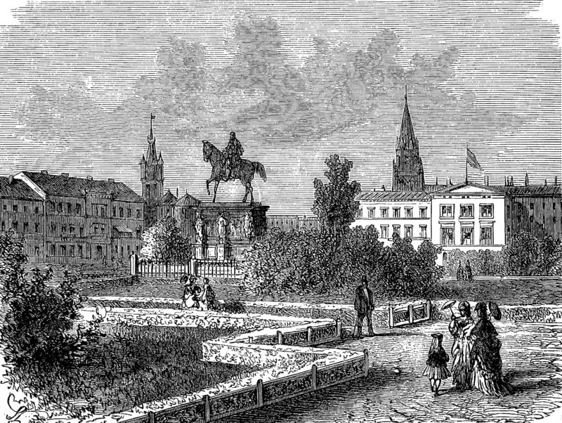 The King's Garden in Königsberg in Prussia, today Kaliningrad, Russia, in 1870, Historical, digital reproduction of an original from the 19th century, Europe