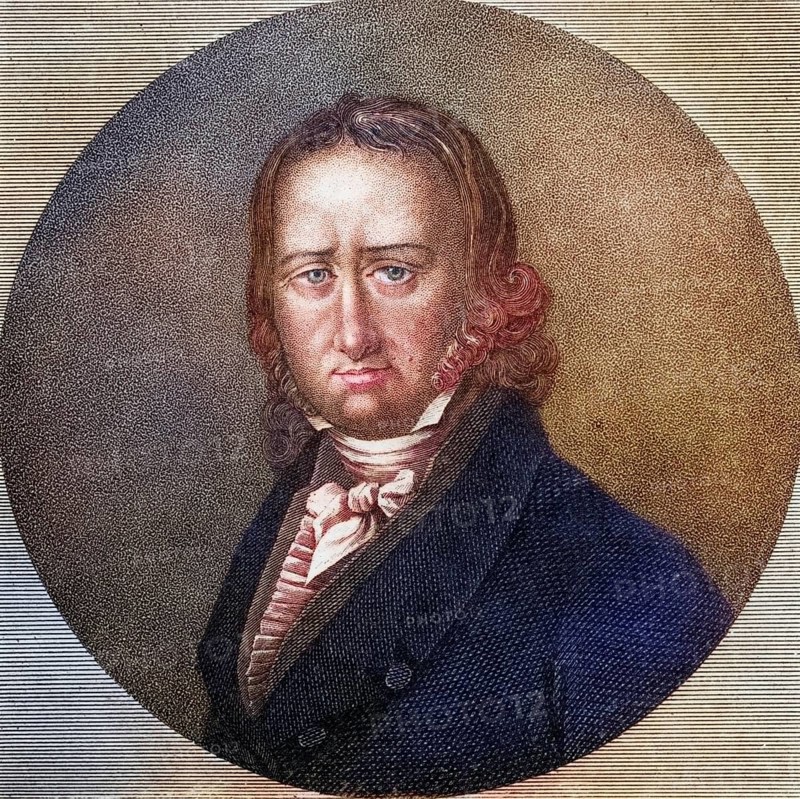 Benjamin Constant, actually Henri-Benjamin Constant de Rebecque (born 25 October 1767 in Lausanne, died 8 December 1830 in Paris) was a Francophone writer, liberal politician and state theorist of Swiss origin, Historical, digitally restored reproduction from a 19th century original, Record date not stated