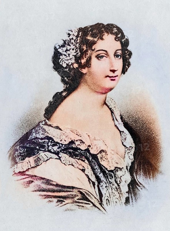 Catherine Marie de Lorraine, Duchess of Montpensier, 1552-1596. photo etching of an old portrait in the Louvre, Historical, digitally restored reproduction from a 19th century original, Record date not stated