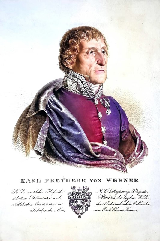 Karl Freiherr von Werner (1755-1841), Court Councillor, Historical, digitally restored reproduction from a 19th century original, Record date not stated