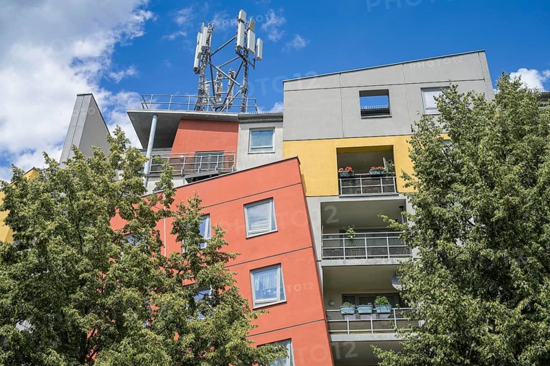 Social housing, Schiefes Haus by Werner Wöber, Nöldnerstraße, Lichtenberg, Berlin, Germany, Europe