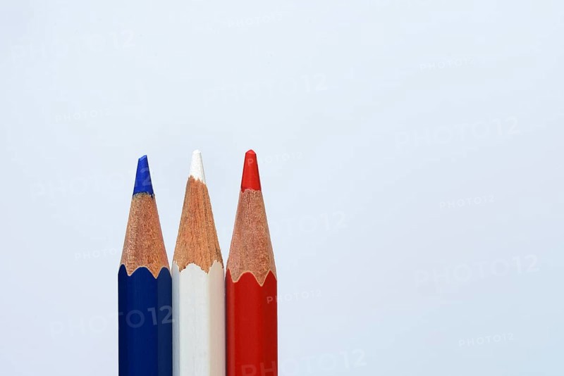 Coloured pencils in the national colours of France, national colour