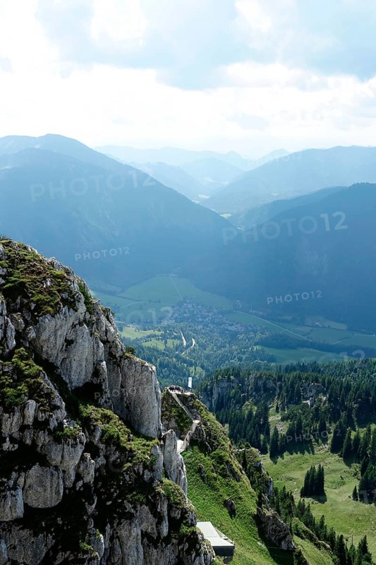 View from the Wendelstein into the surroundings, August, Bavaria, Germany, Europe