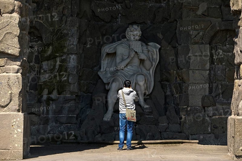 Vexier Water Grotto with the Greek god Pan, Bergpark Wilhelmshöhe, UNESCO World Heritage Site, Kassel, Hesse, Germany, Europe
