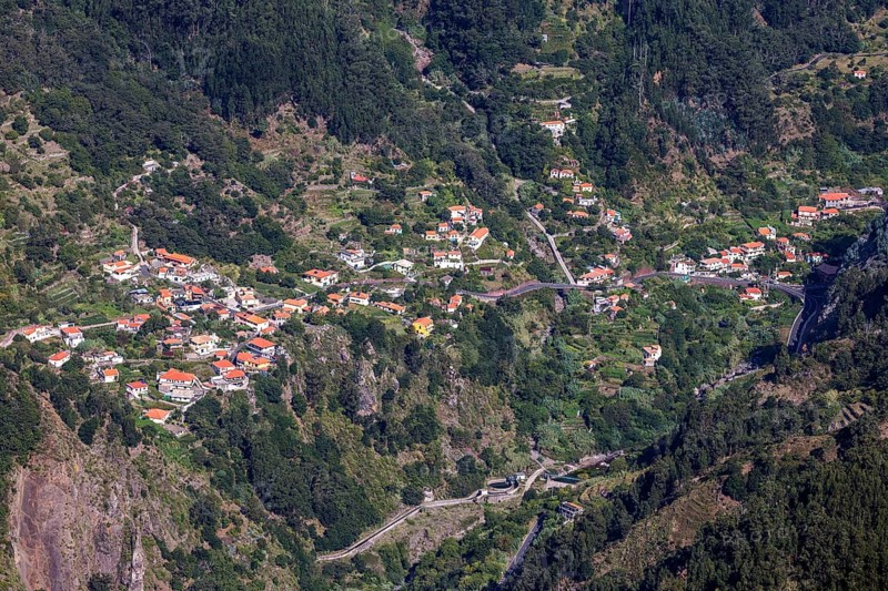 Nun's Valley, Curral das Freiras, view from Miradouro do Paredao, Madeira, Portugal, Europe
