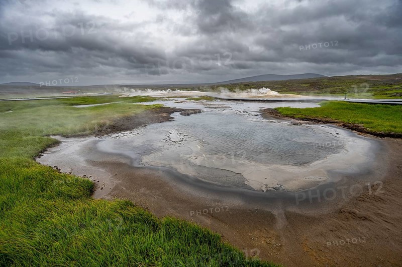 Hot spring, Hveravellir geothermal area, Icelandic Highlands, Suðurland, Iceland, Europe