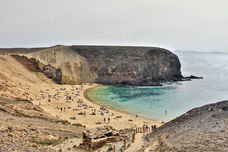 Papagayo Beach in Los Ajaches National Park, Lanzarote, Canary Islands, Spain, Europe