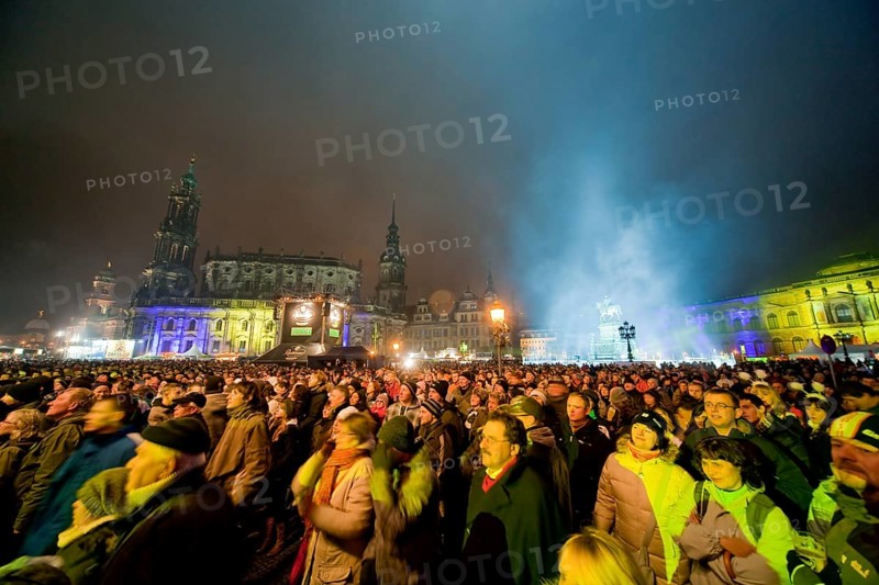 New Year's Eve party on the theatre square in Dresden