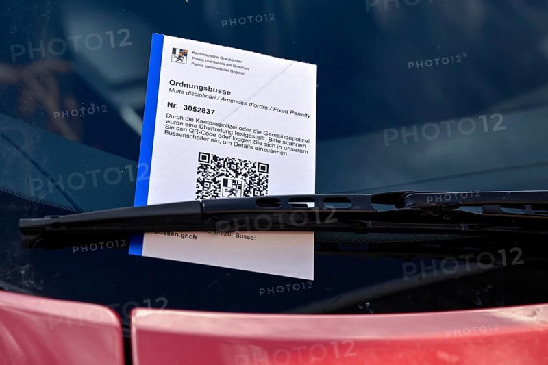 Parking ticket, parking ticket Schweibenwischer, Switzerland, Europe